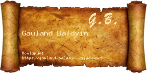 Gauland Baldvin névjegykártya